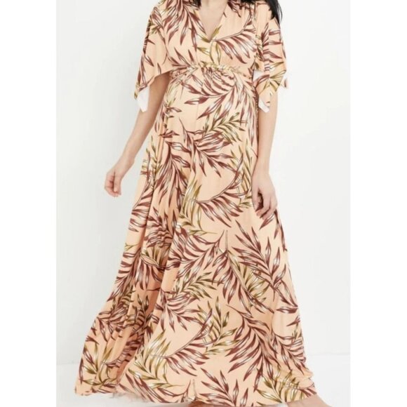 Rachel Pally Palm Print Caftan Maxi Dress XS NWT Modal Maternity Resort - Picture 3 of 16